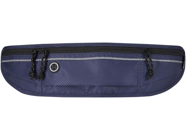Riñonera running Nomad en poliéster reciclado certificado GRS Azul marino detalle 8
