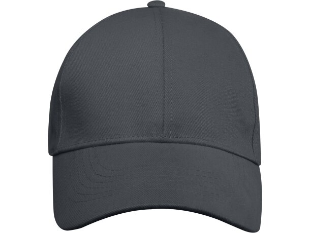 Gorra reciclada de 6 paneles GRS Trona Gris tormenta detalle 18