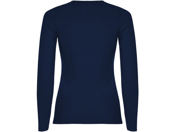 Camiseta manga larga mujer algodón 100% Roly Extreme Azul marino detalle 14