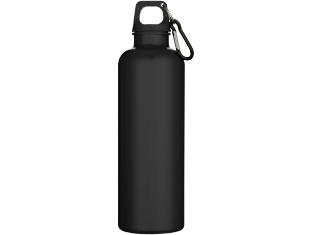 Botella Oregon 750ml con mosquetón en PET reciclado certificado Negro intenso detalle 2