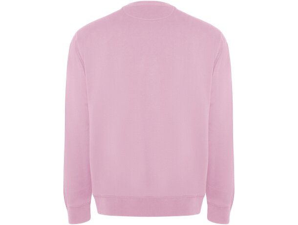 Sudadera cuello redondo algodón orgánico Batian unisex Roly Rosa claro detalle 14