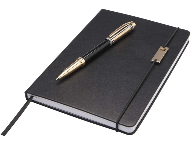 Set libreta A5 con rollerball Legato tinta azul Negro intenso detalle 5