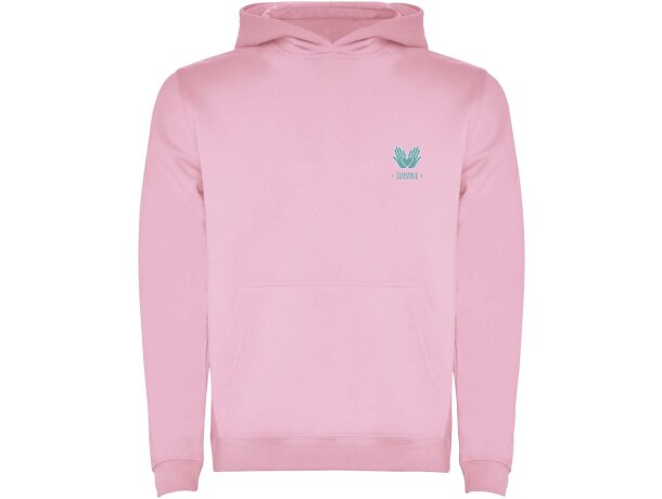 Sudadera con capucha infantil Urban Roly bicolor personalizable Rosa claro detalle 28