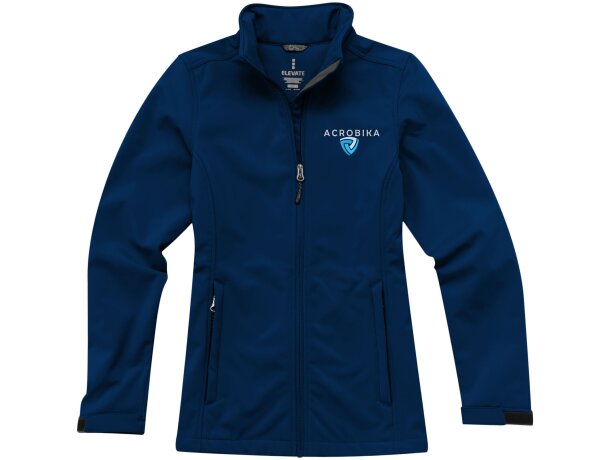 Chaqueta softshell de mujer Maxson impermeable transpirable Azul marino detalle 17