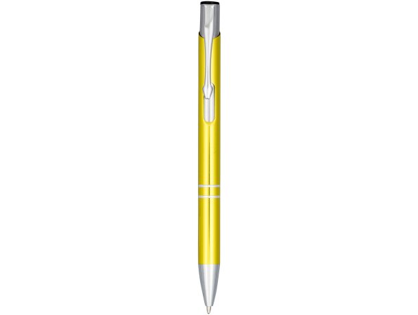 Bolígrafo de aluminio anodizado Moneta Amarillo detalle 8