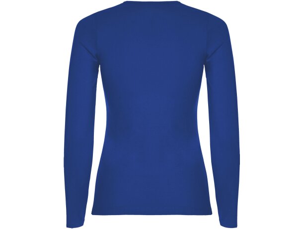 Camiseta manga larga mujer algodón 100% Roly Extreme Azul real detalle 10