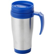 Taza de acero con tapa térmica personalizada plata Taza de acero con tapa térmica personalizada plata