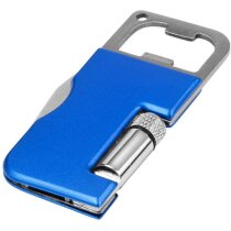 Navaja con luz led y abrebotellas personalizada azul medio Navaja con luz led y abrebotellas personalizada azul medio