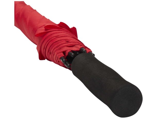 Paraguas Ibi 27 pulgadas con tejido pongee y armazón reforzado Rojo detalle 25