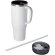 Vaso térmico con pajita Melbourne 1200ml acero reciclado Blanco detalle 27