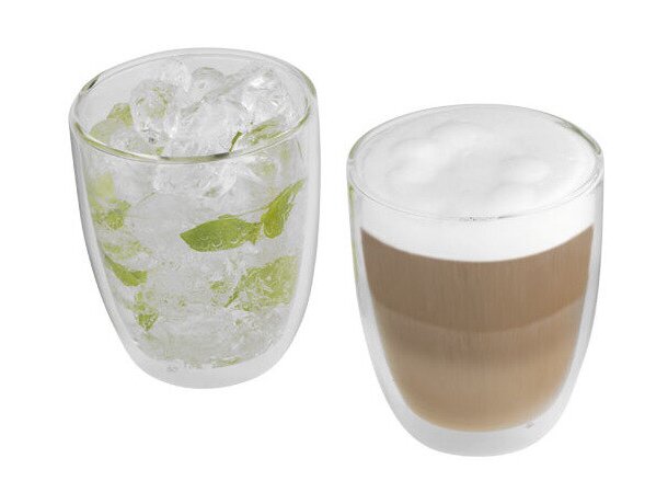 Taza para bodas corporativa Set de 2 Vasos Boda isotérmicos de doble pared Transparente claro detalle 4