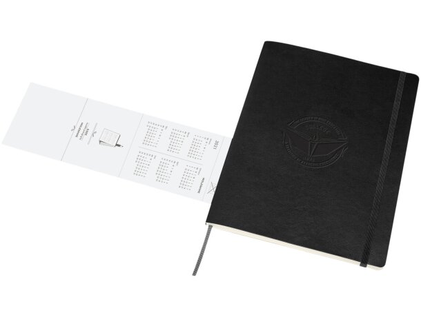 Libreta xl con tapa blanda de 12 meses moleskine Negro intenso detalle 1