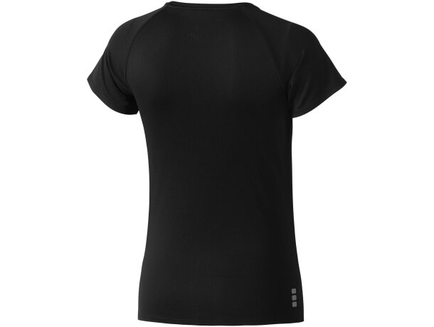 Camiseta manga corta de mujer niagara de Elevate 135 gr Negro intenso detalle 38