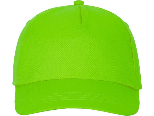 Gorra promocional de 5 paneles con impresión personalizada Verde manzana detalle 51