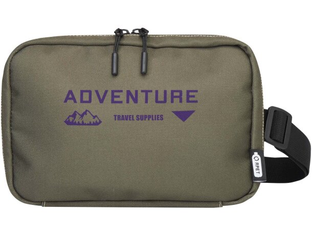 Neceser modular de poliéster reciclado certificado GRS Roam Verde detalle 5