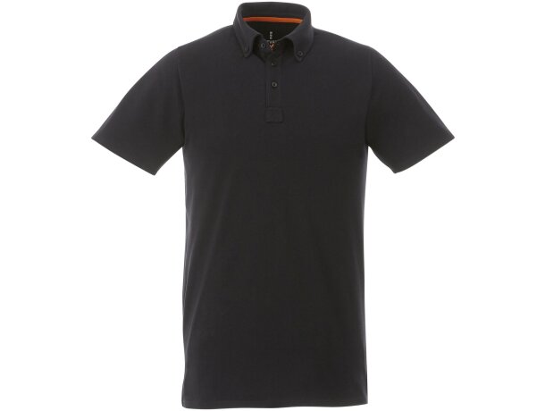 Polo con cuello abotonado para hombre Atkinson Negro intenso detalle 14
