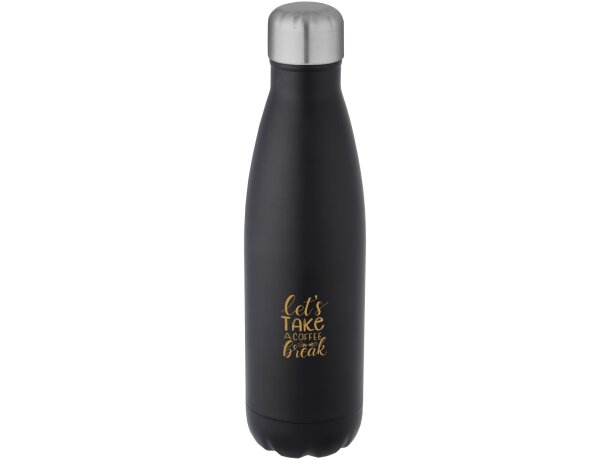 Bidón Cove acero inoxidable reciclado 500ml aislamiento térmico Negro intenso detalle 6