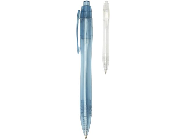 Bolígrafo de PET reciclado Alberni Azul transparente detalle 6