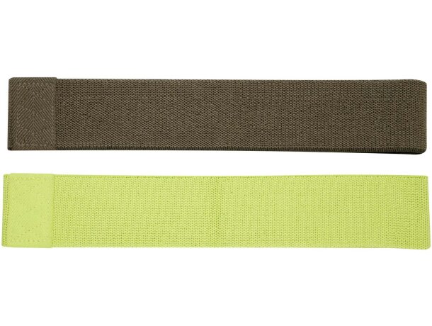 Set de 2 gomas de resistencia Grip látex y poliéster Lima/verde bosque detalle 5