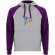 Sudadera con capucha bicolor infantil Roly Badet Gris mezcla/morado detalle 24