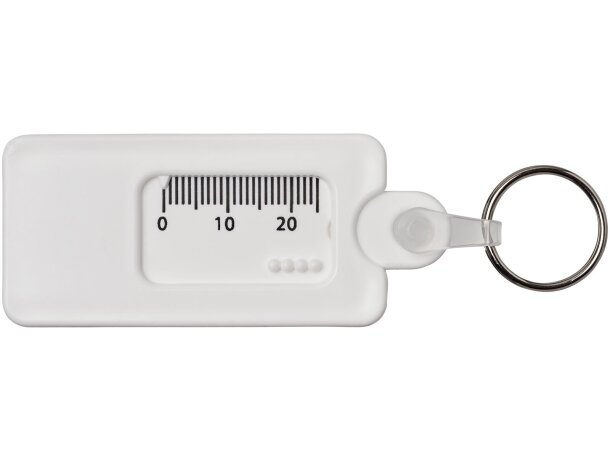 Llavero-comprobador del dibujo del neumático Kym Blanco detalle 2