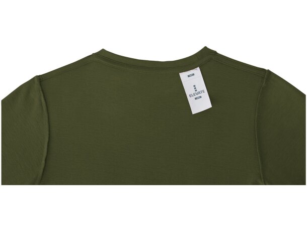 Camiseta de manga corta para mujer ”Heros” Verde militar detalle 51