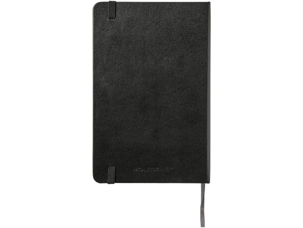 Libreta tapa dura M rayada Classic con cierre elástico Negro intenso detalle 3