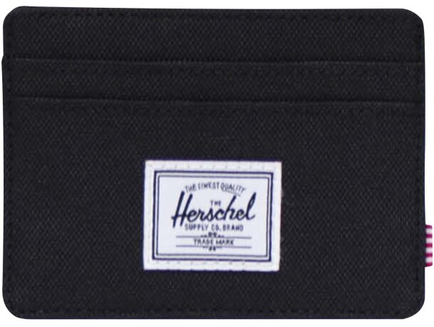 Tarjetero RFID reciclado Herschel Charlie con bloqueo seguridad Negro intenso detalle 2