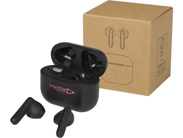 Auriculares True Wireless Bluetooth Altais plástico reciclado Negro intenso detalle 1