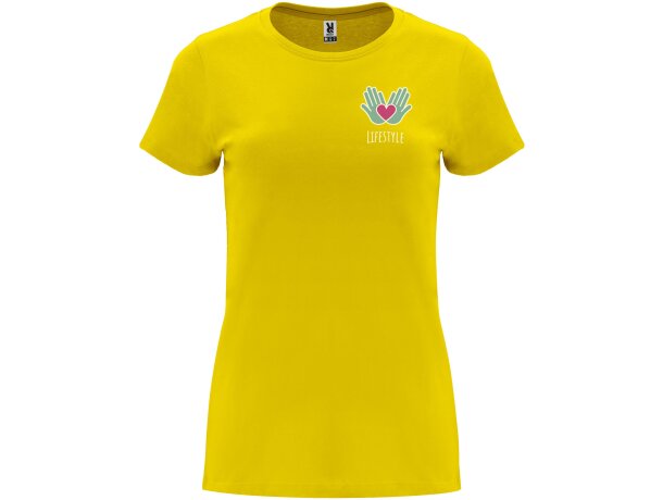 Camiseta manga corta mujer Capri Roly 100% algodón 170 g/m² Amarillo detalle 9