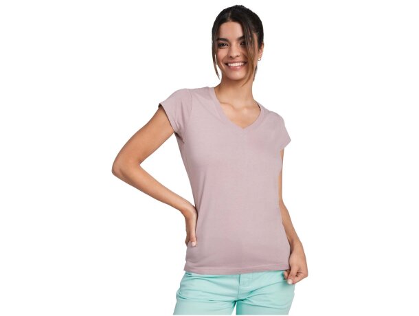 Camiseta cuello pico mujer Roly Victoria algodón 155 g/m² detalle 53