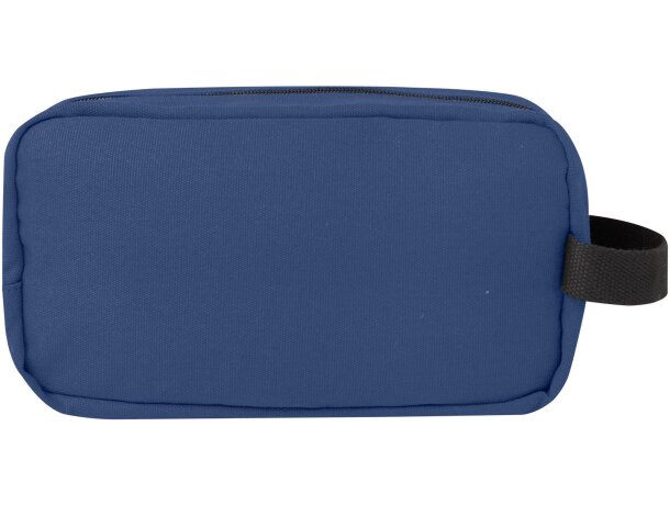 Neceser de viaje Joey con lona reciclada certificada GRS Azul marino detalle 13