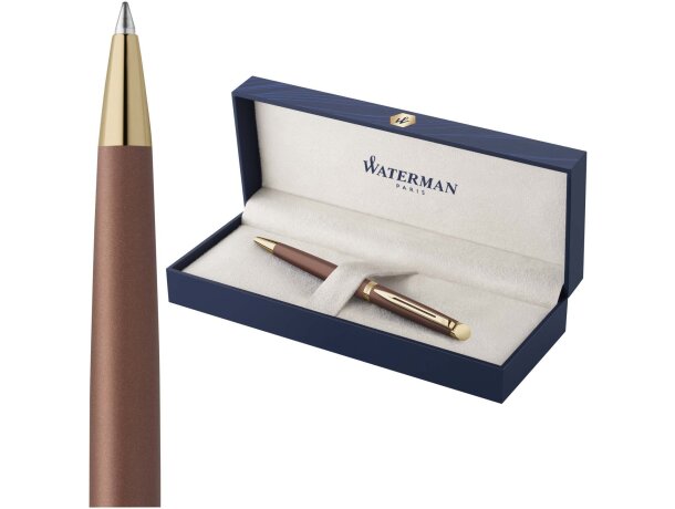 Bolígrafo Waterman Hemisphere acero inoxidable lacado Cobre detalle 17