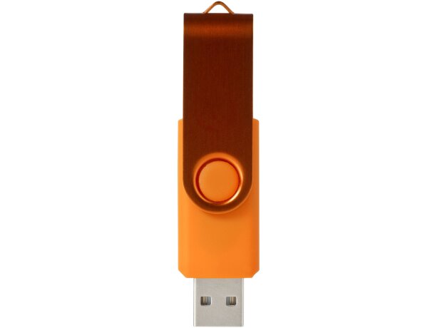 Memoria USB metálica Rotate 4GB con mecanismo rotativo Naranja detalle 18