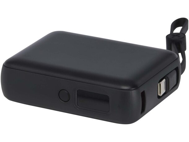 Batería externa Acrux 10000 mAh con cables integrados Negro intenso detalle 11