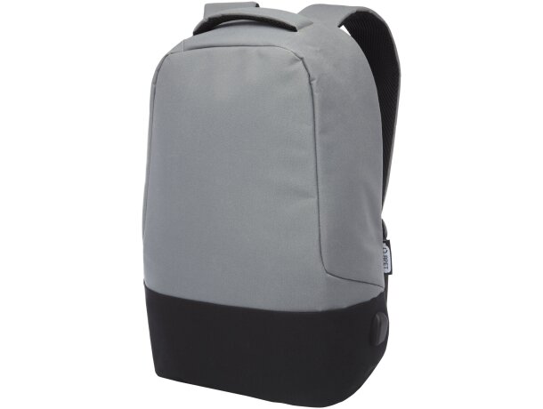 Mochila para ordenador de 15 con puerto usb poliéster reciclado grs Negro intenso detalle 10