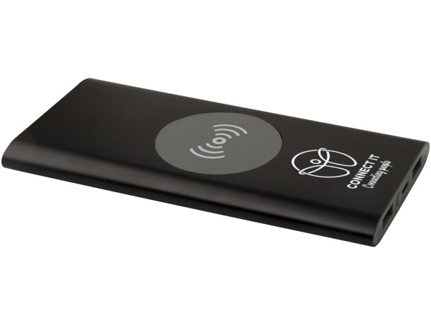 Batería externa inalámbrica Juice 8000 mAh aluminio reciclado Negro intenso detalle 1