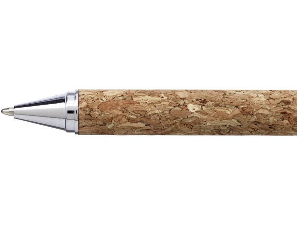 Bolígrafo con acabado de corcho Cortegana Natural/plateado detalle 5