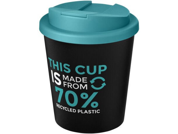 Vaso reciclado de 250 ml con tapa antigoteo Americano® Espresso Eco personalizado