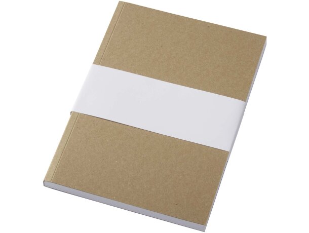 Libreta A5 tapa blanda craft Novella Austen papel reciclado Natural detalle 5