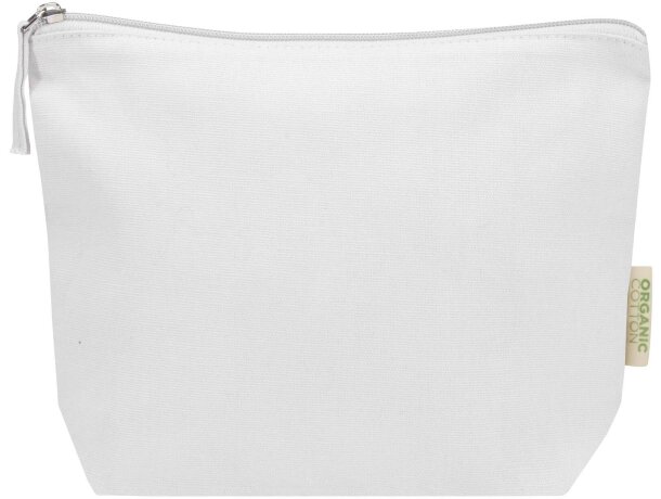 Bolsa de aseo pequeña Odisha algodón orgánico certificado OCS Blanco detalle 14