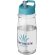 H2O Active® Pulse Bidón deportivo con tapa con boquilla de 600 ml Transparente/azul aqua detalle 2