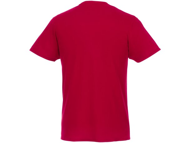 Camiseta de manga corta de material reciclado GRS de hombre Jade Rojo detalle 9