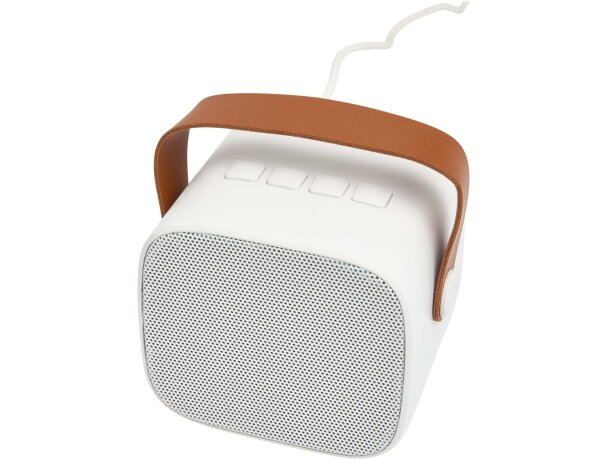 Altavoz inalámbrico bluetooth Diya de plástico reciclado Blanco detalle 11
