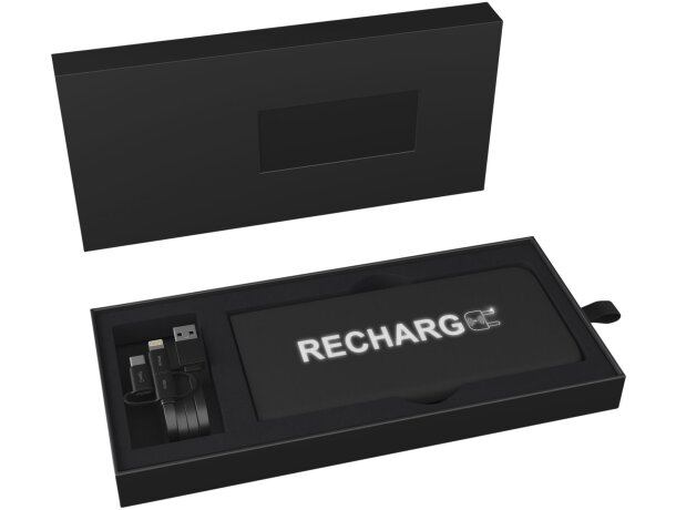 Batería externa SCX.design P15 retroiluminada 5000 mAh Negro intenso detalle 9