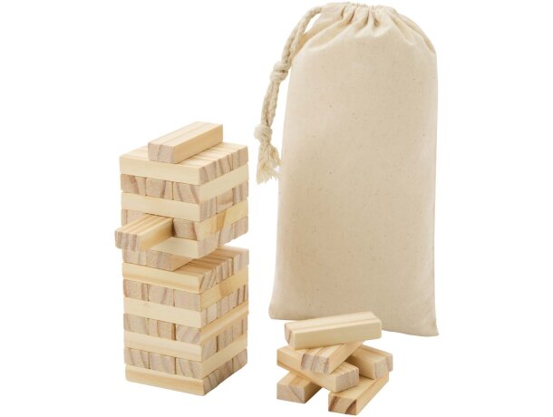 Juego de torre de madera Jumble con bloques apilables de pino Natural detalle 5