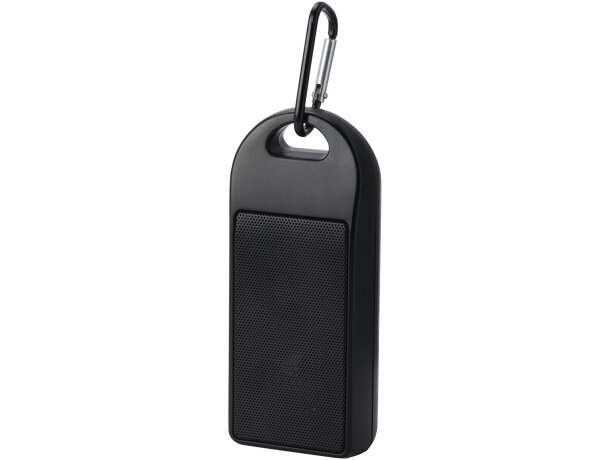 Altavoz bluetooth Omni de plástico reciclado certificado RCS Negro intenso detalle 6
