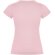Camiseta mujer manga corta Jamaica Roly 100% algodón entallada Rosa claro detalle 38