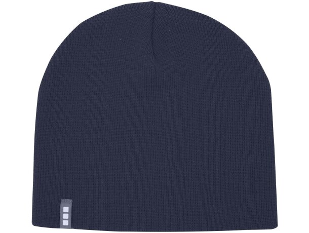 Gorro Izu de acrílico con punto de costilla 1x1 Azul marino detalle 5
