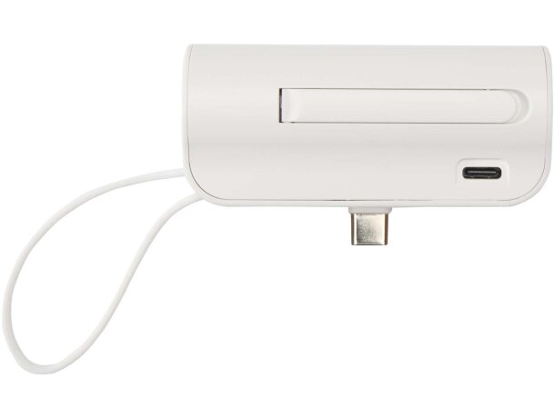 Batería externa Alnair 5000 mAh con plástico reciclado Blanco detalle 14